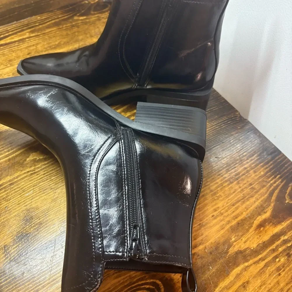 Wild‎ Fable Black Pointed Toe Buckle Ankle Boots Size 7